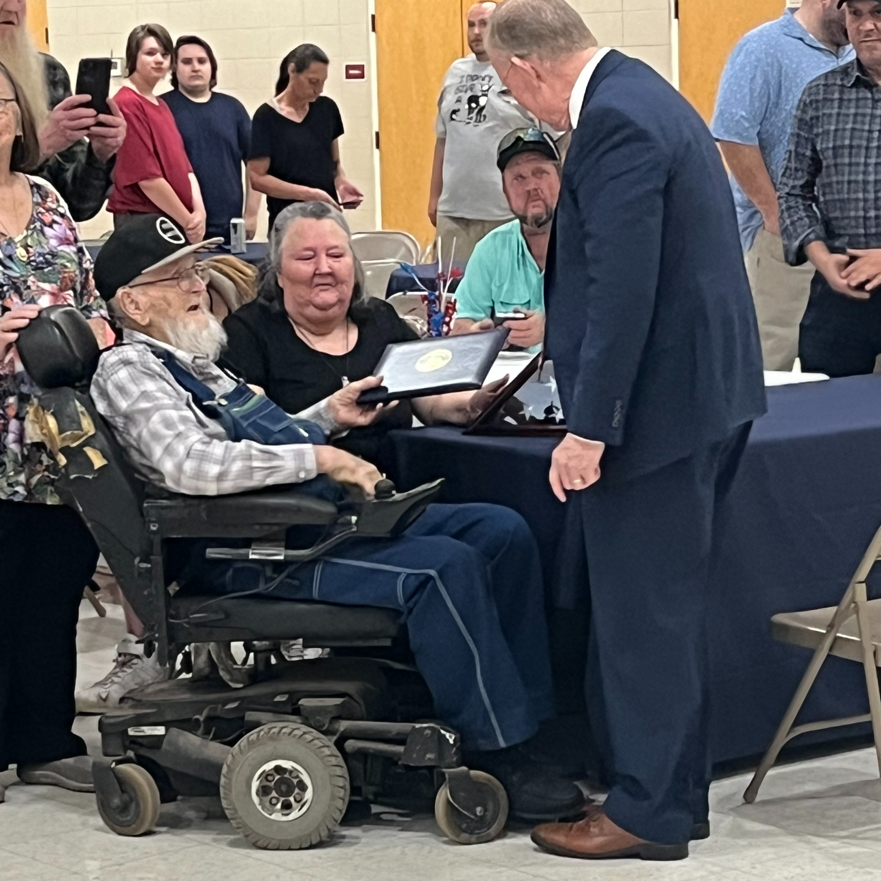 Congressman Ezell Presents Mr. Jarrell with a flag flown over the U.S. Capitol