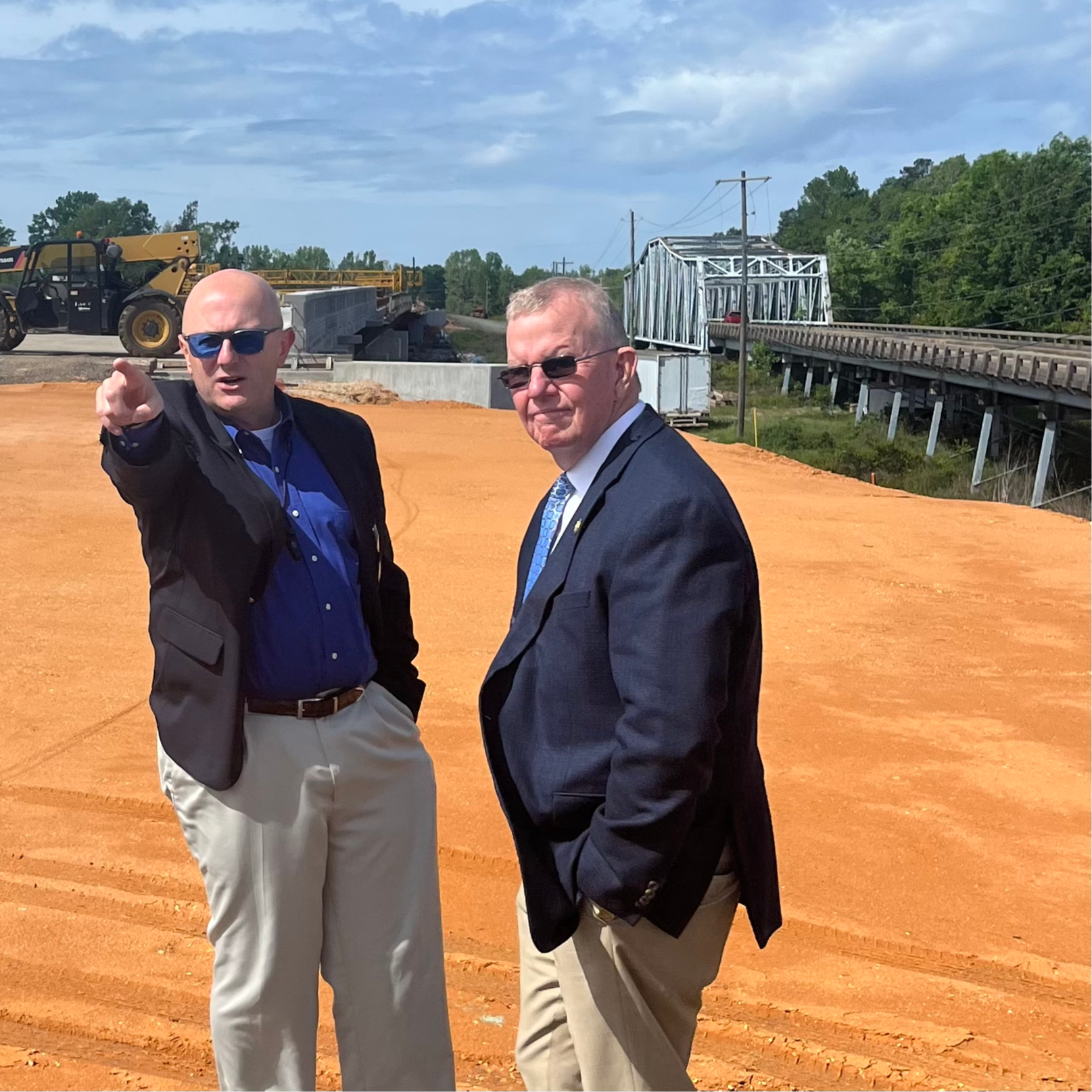 Congressman Ezell looks over an ongoing project with the Mayor of Petal