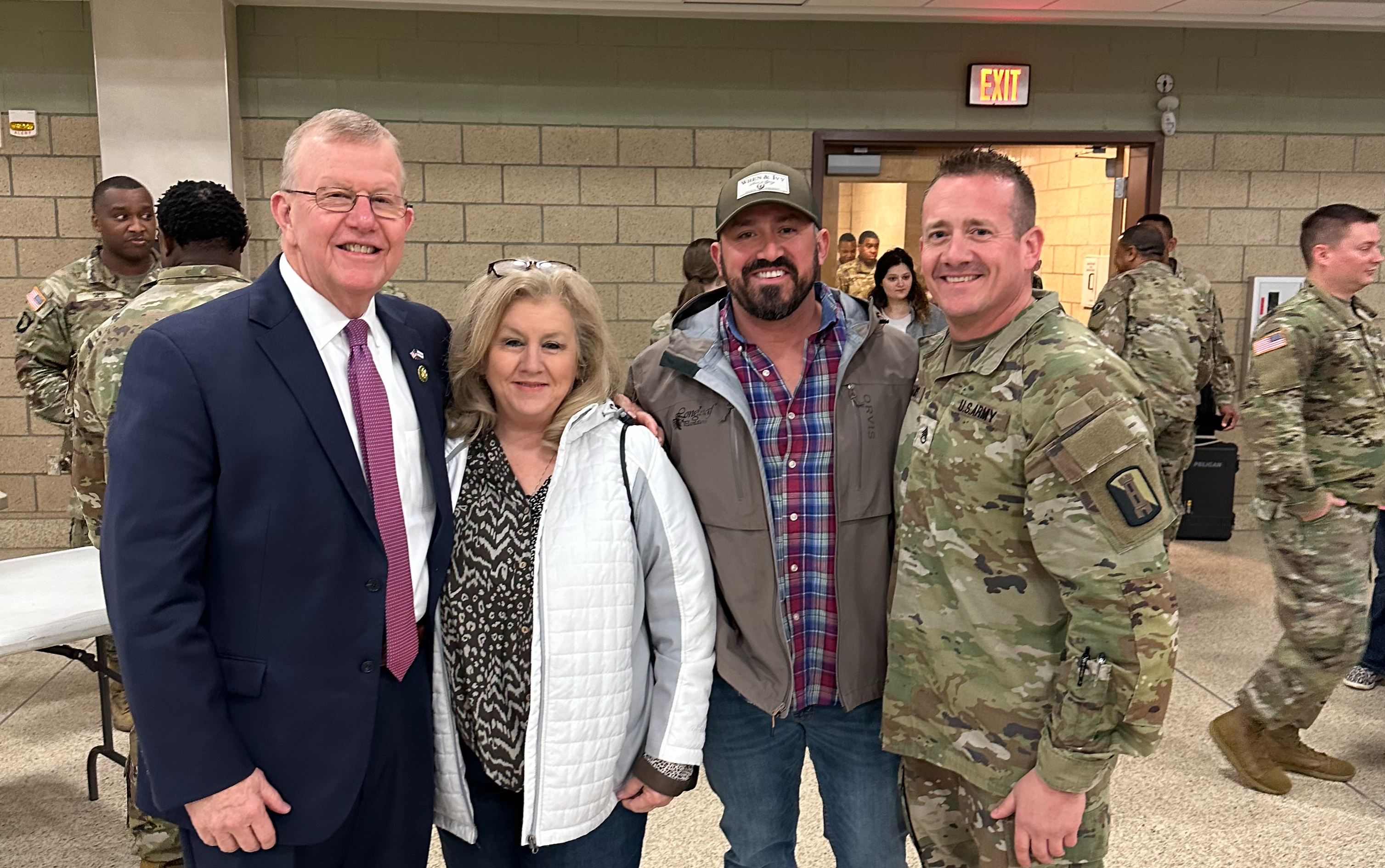 Congressman Ezell and others at the send-off of the 168th Engineering Brigade