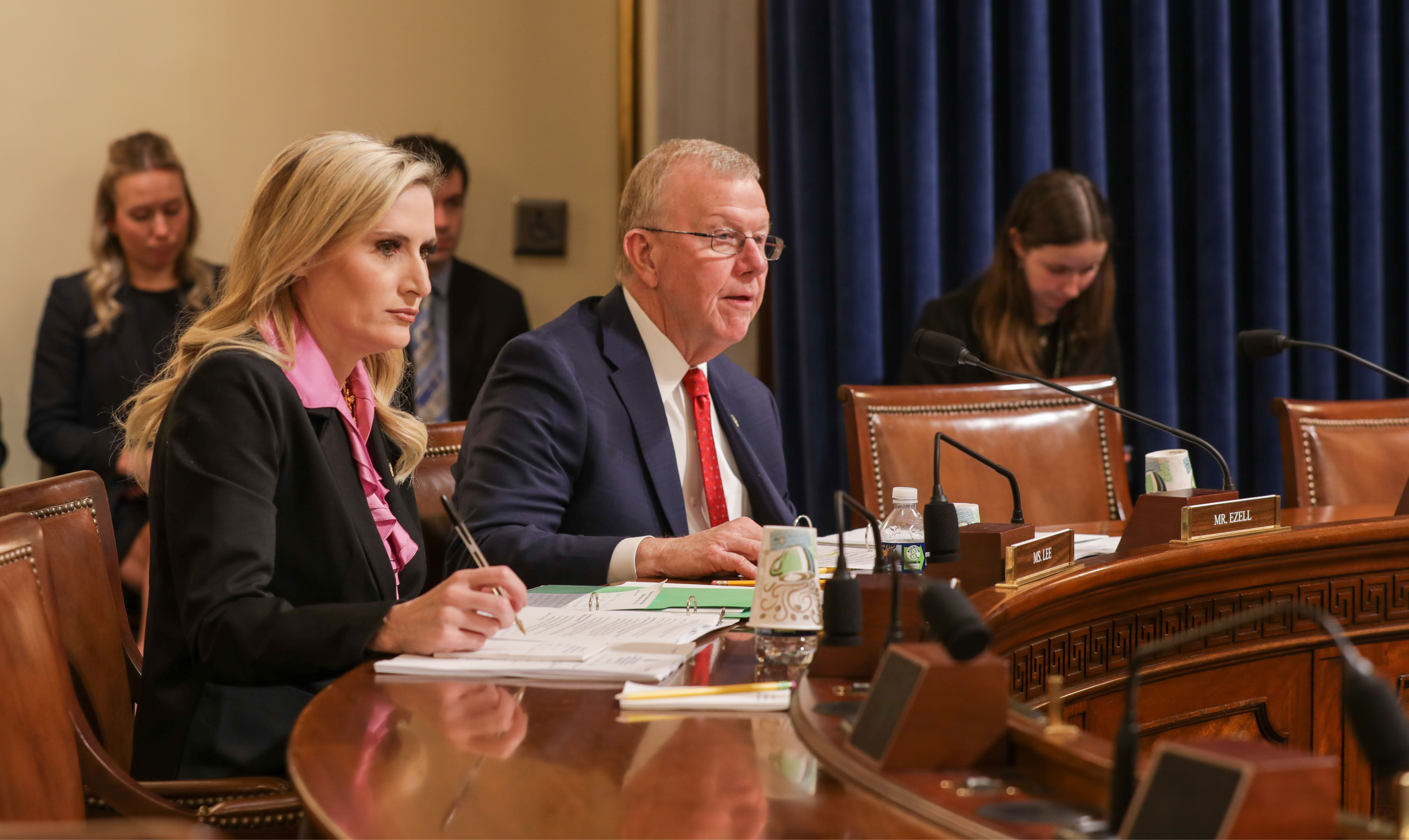 Congressman Mike Ezell asks questions during the 118th Congress' first cybersecurity subcommittee hearing