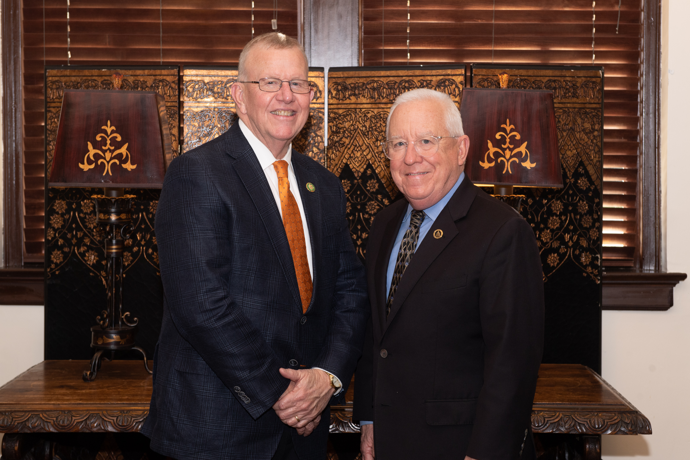 Congressman Ezell with USM President Joe Paul