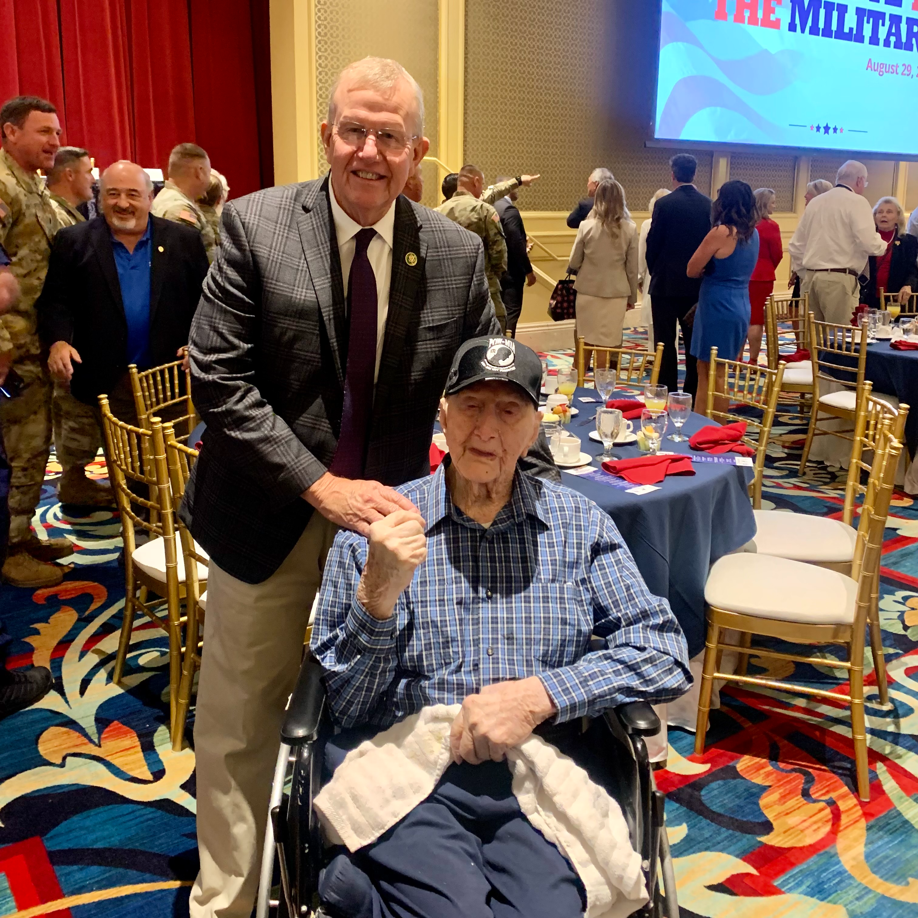 Rep. Ezell with a WWII Veteran