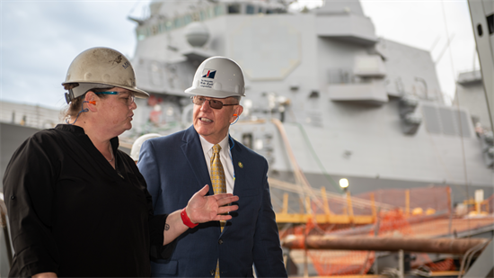 Rep. Ezell tours Ingalls Shipbuilding