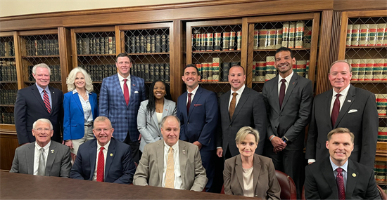 MS Delegation with Ole Miss and Mississippi State officials