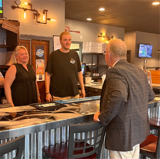 Rep. Ezell at Uncle Joe's Pizza & Wings in Diamondhead